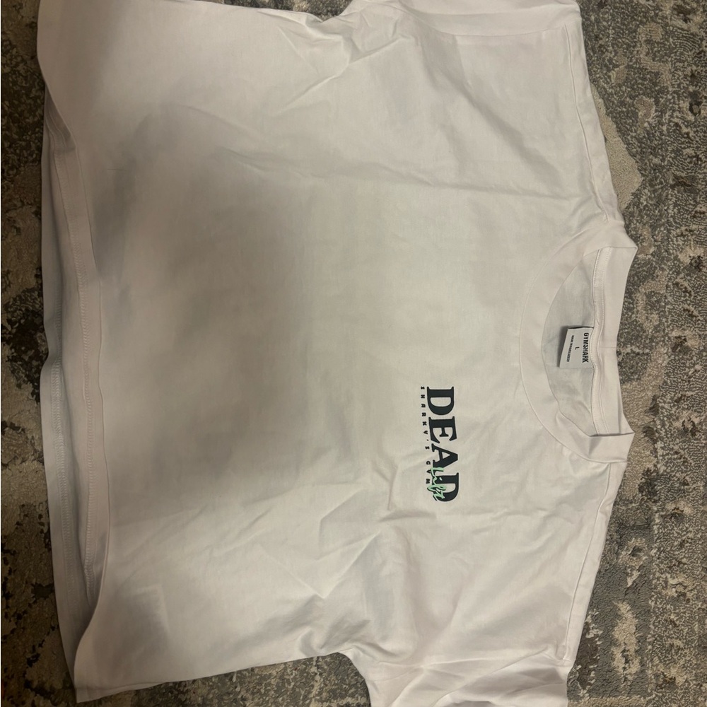 Gymshark White Crop Top with Minimalist Design